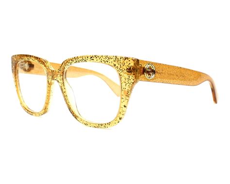 gucci gold glitter eyeglasses|Gucci clear eyeglass frames women's.